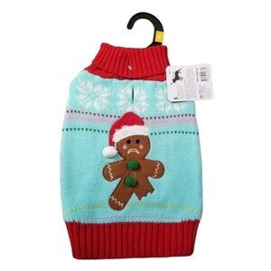 MERRY Makings Dog Gingerbread Man Christmas Sweater Size Small